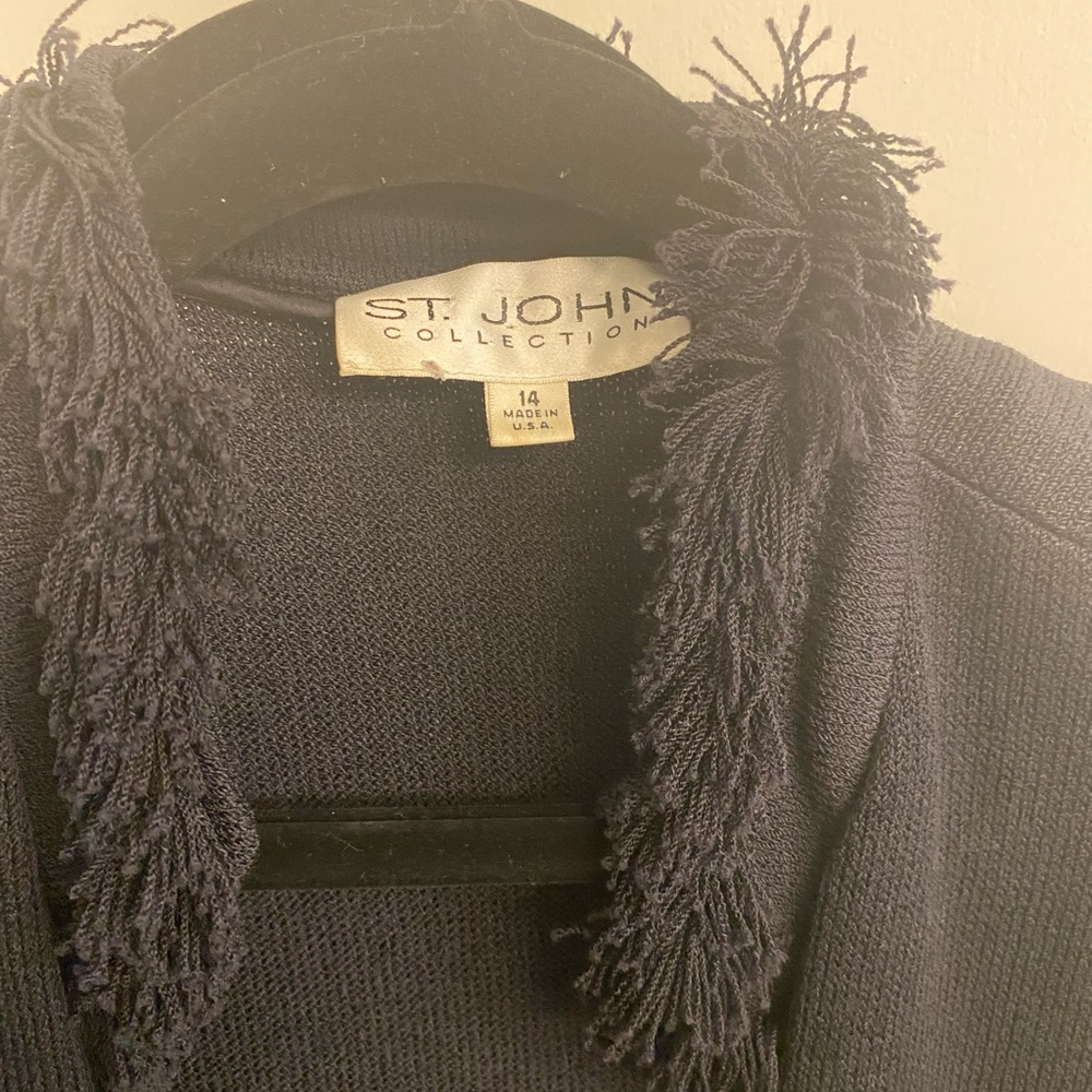 St. John Collection Navy Knit Cardigan